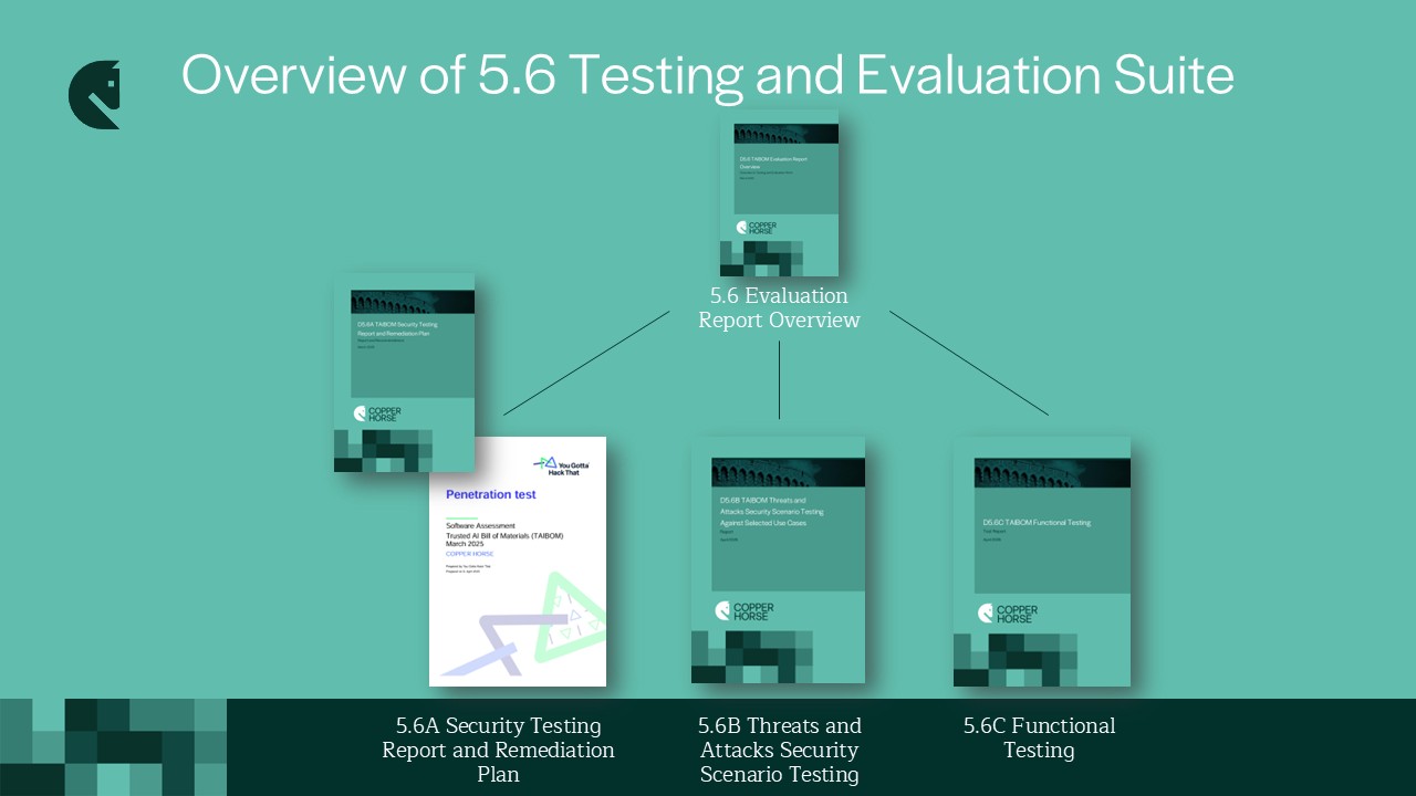 Overview to TAIBOM testing and evaluation suite